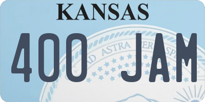 KS license plate 400JAM
