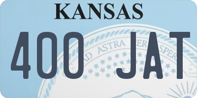 KS license plate 400JAT