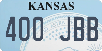 KS license plate 400JBB