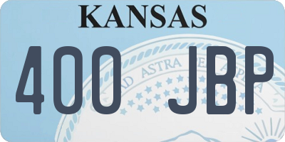 KS license plate 400JBP