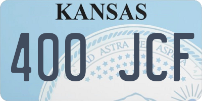 KS license plate 400JCF