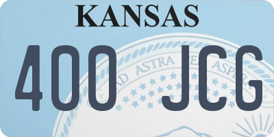 KS license plate 400JCG
