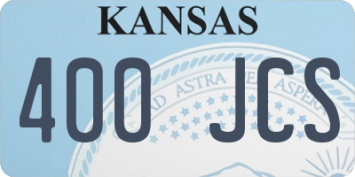 KS license plate 400JCS