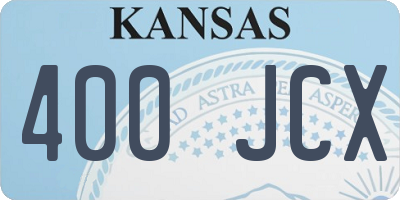 KS license plate 400JCX
