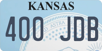 KS license plate 400JDB