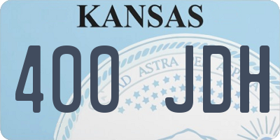 KS license plate 400JDH