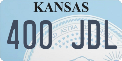 KS license plate 400JDL