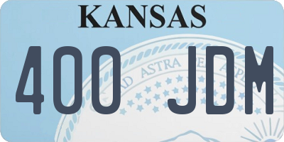 KS license plate 400JDM