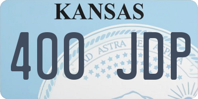 KS license plate 400JDP