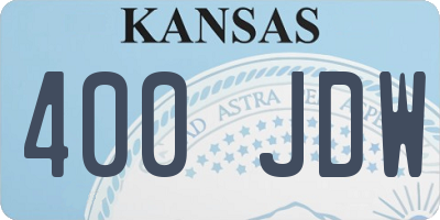 KS license plate 400JDW