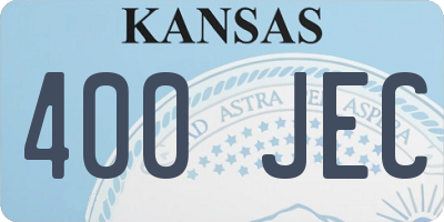 KS license plate 400JEC
