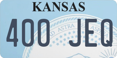 KS license plate 400JEQ