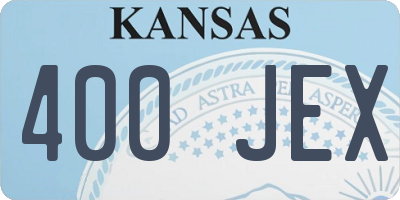 KS license plate 400JEX