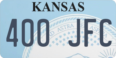 KS license plate 400JFC