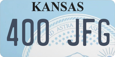 KS license plate 400JFG