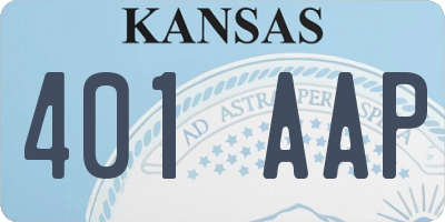 KS license plate 401AAP