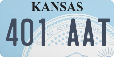 KS license plate 401AAT