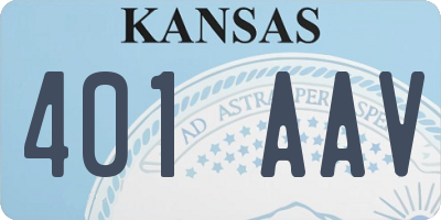 KS license plate 401AAV