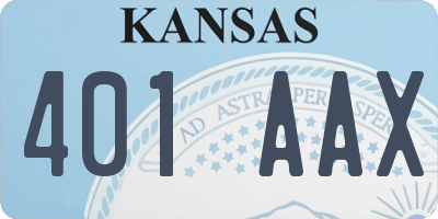 KS license plate 401AAX