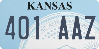 KS license plate 401AAZ