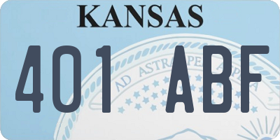 KS license plate 401ABF
