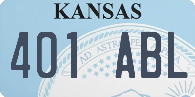 KS license plate 401ABL