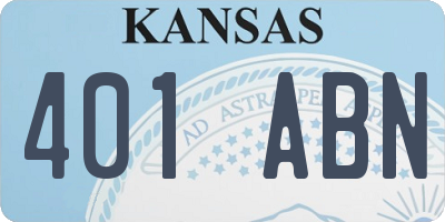 KS license plate 401ABN