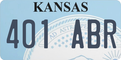 KS license plate 401ABR