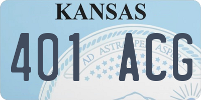 KS license plate 401ACG