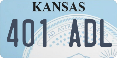 KS license plate 401ADL