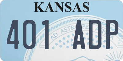 KS license plate 401ADP