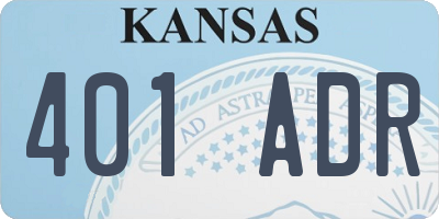 KS license plate 401ADR