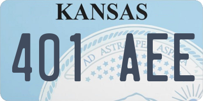 KS license plate 401AEE