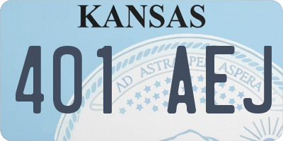 KS license plate 401AEJ