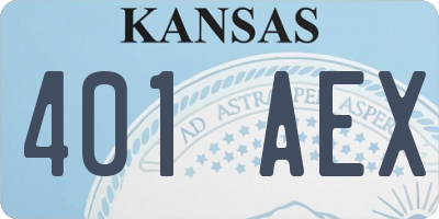 KS license plate 401AEX