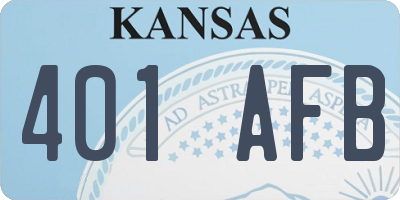 KS license plate 401AFB