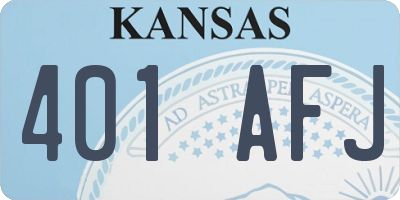 KS license plate 401AFJ