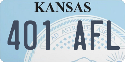 KS license plate 401AFL