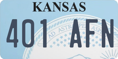 KS license plate 401AFN