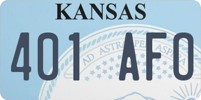 KS license plate 401AFO