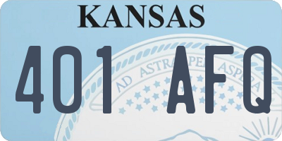 KS license plate 401AFQ