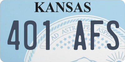 KS license plate 401AFS