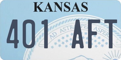 KS license plate 401AFT