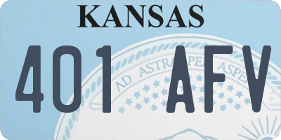 KS license plate 401AFV