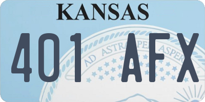 KS license plate 401AFX