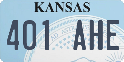 KS license plate 401AHE