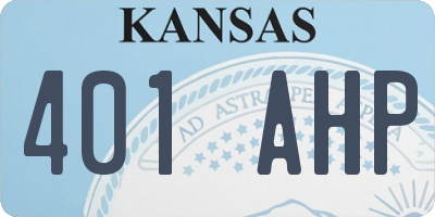 KS license plate 401AHP