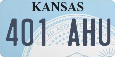 KS license plate 401AHU