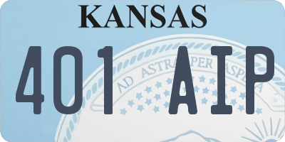KS license plate 401AIP