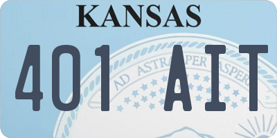 KS license plate 401AIT